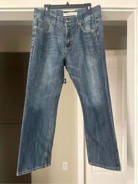 Blue Rag Men’s faded blue straight jeans